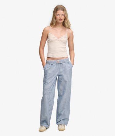 Gestreifte Baumwollhose Image 1