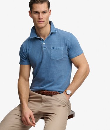 Classic Cotton Linen Polo Shirt Image 2