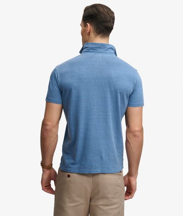 Classic Cotton Linen Polo Shirt Image 5