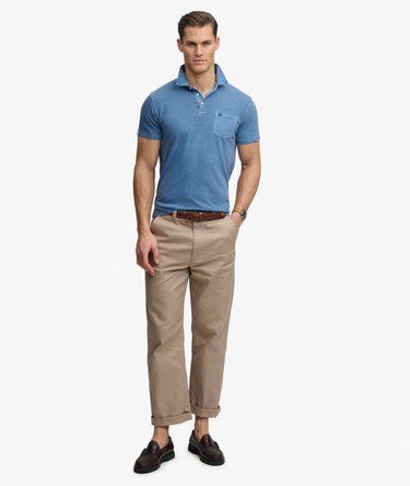 Classic Cotton Linen Polo Shirt Image 3