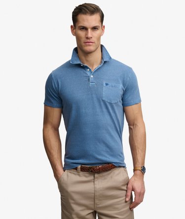 Classic Cotton Linen Polo Shirt Image 1