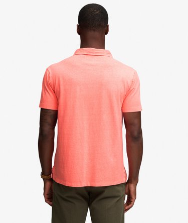 Classic Cotton Linen Polo Shirt Image 5