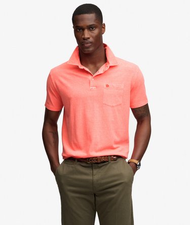 Classic Cotton Linen Polo Shirt Image 1