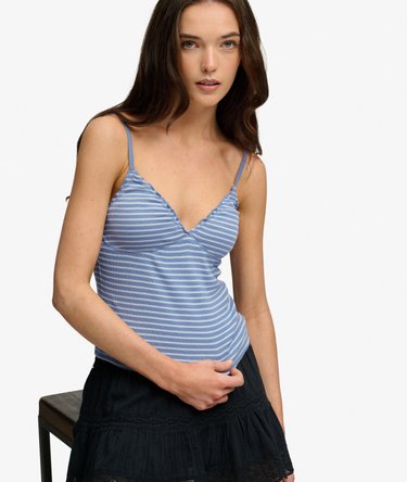 Athletic Essentials V-Neck Waffle Cami Top Image 2