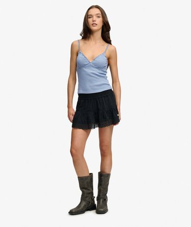 Athletic Essentials V-Neck Waffle Cami Top Image 3