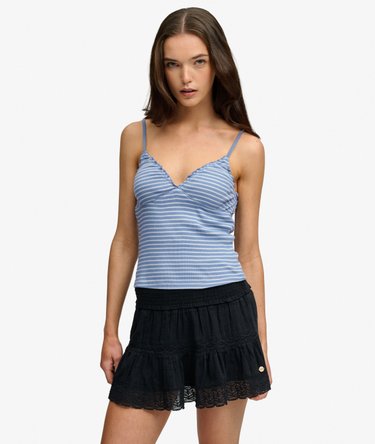Athletic Essentials V-Neck Waffle Cami Top Image 1