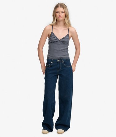 Athletic Essentials V-Neck Waffle Cami Top Image 3