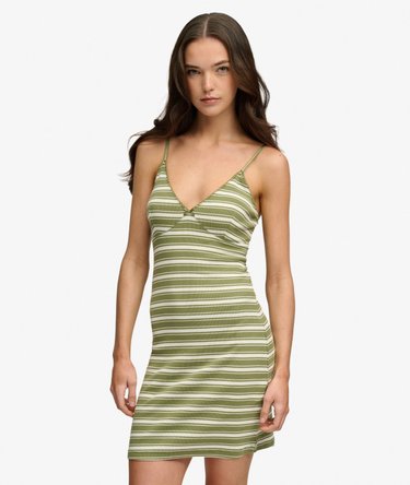 Robe Mini en Jersey C&ocirc;tel&eacute; &agrave; Rayures Image 5
