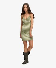 Stripe Ribbed Jersey Mini Dress