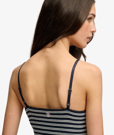 Gestreepte Ribjersey Minijurk Image 6