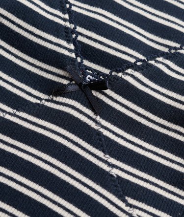 Gestreepte Ribjersey Minijurk Image 7
