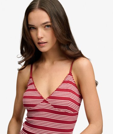 Gestreepte Ribjersey Minijurk Image 4