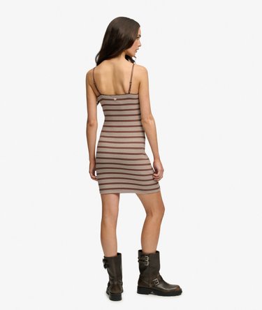 Stripe Ribbed Jersey Mini Dress Image 5