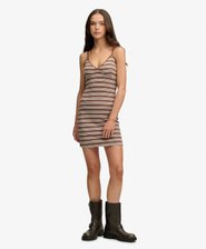 Stripe Ribbed Jersey Mini Dress