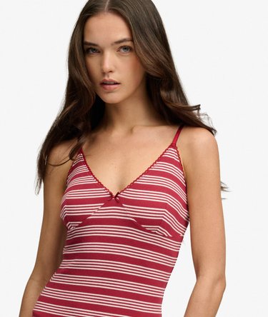Stripe Ribbed Jersey Maxi Dress Image 4