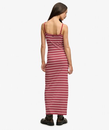 Stripe Ribbed Jersey Maxi Dress Image 5