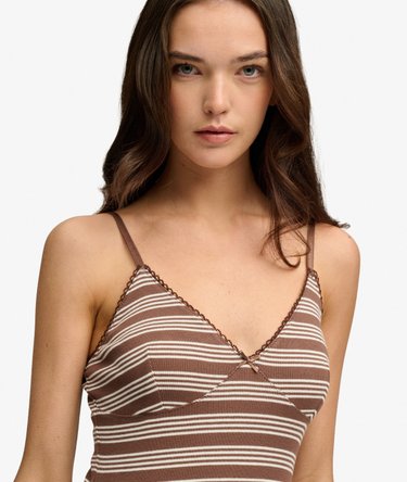 Stripe Ribbed Jersey Maxi Dress Image 4