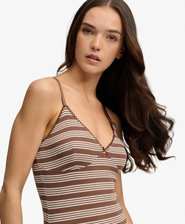 Stripe Ribbed Jersey Maxi Dress