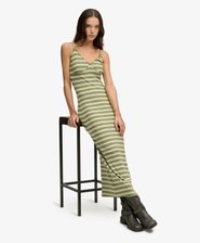 Stripe Ribbed Jersey Maxi Dress