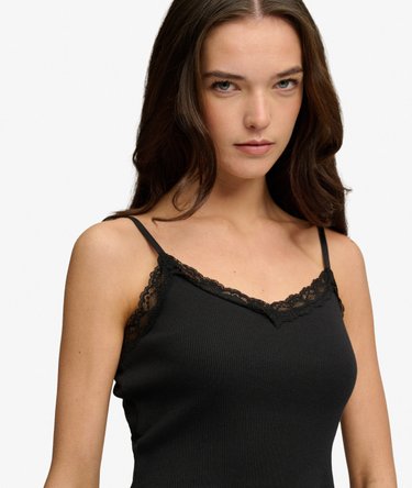 Essential Crop Top met Kanten Afwerking Image 4