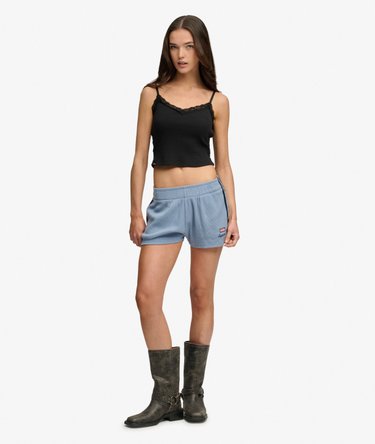 Essential Crop Top met Kanten Afwerking Image 3