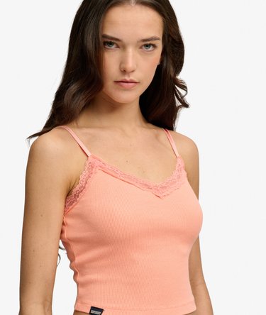 Essential Crop Top met Kanten Afwerking Image 4