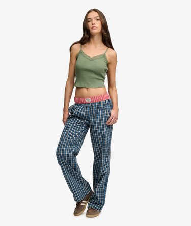 Essential Crop Top met Kanten Afwerking Image 3