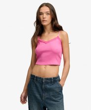 Essential Crop Top met Kanten Afwerking