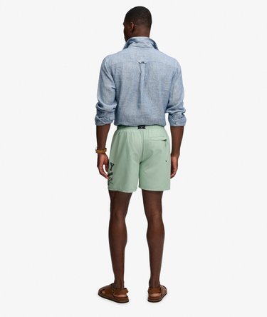 Printed Logo 16-Inch Swim Shorts Image 7