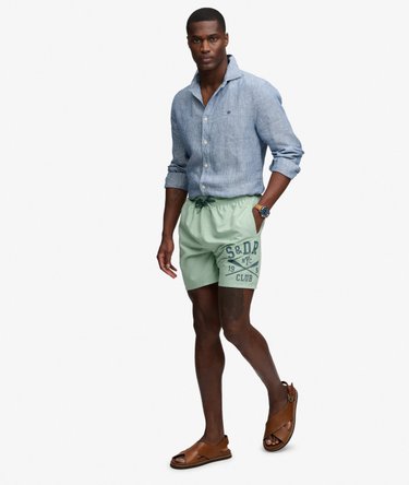 Printed Logo 16-Inch Swim Shorts Image 6