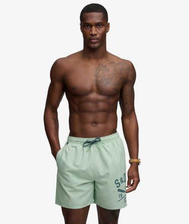 Printed Logo 16-Inch Swim Shorts Image 1