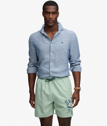 Printed Logo 16-Inch Swim Shorts Image 2