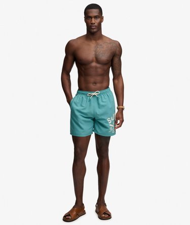 Printed Logo 16-Inch Swim Shorts Image 5
