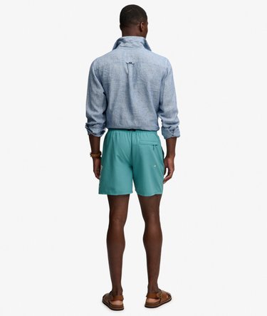 Printed Logo 16-Inch Swim Shorts Image 7