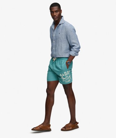 Printed Logo 16-Inch Swim Shorts Image 6
