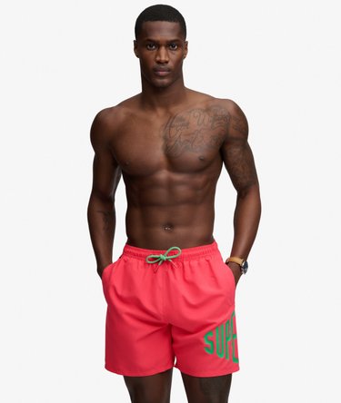Printed Logo 16-Inch Swim Shorts Image 1