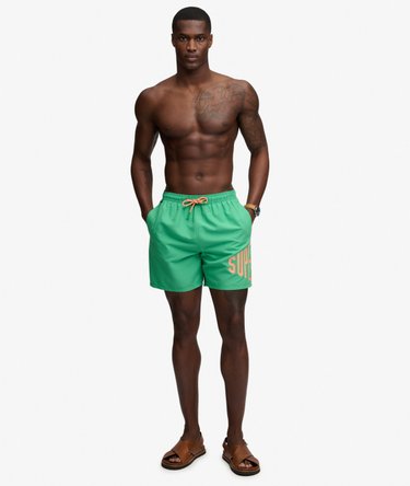 Printed Logo 16-Inch Swim Shorts Image 5