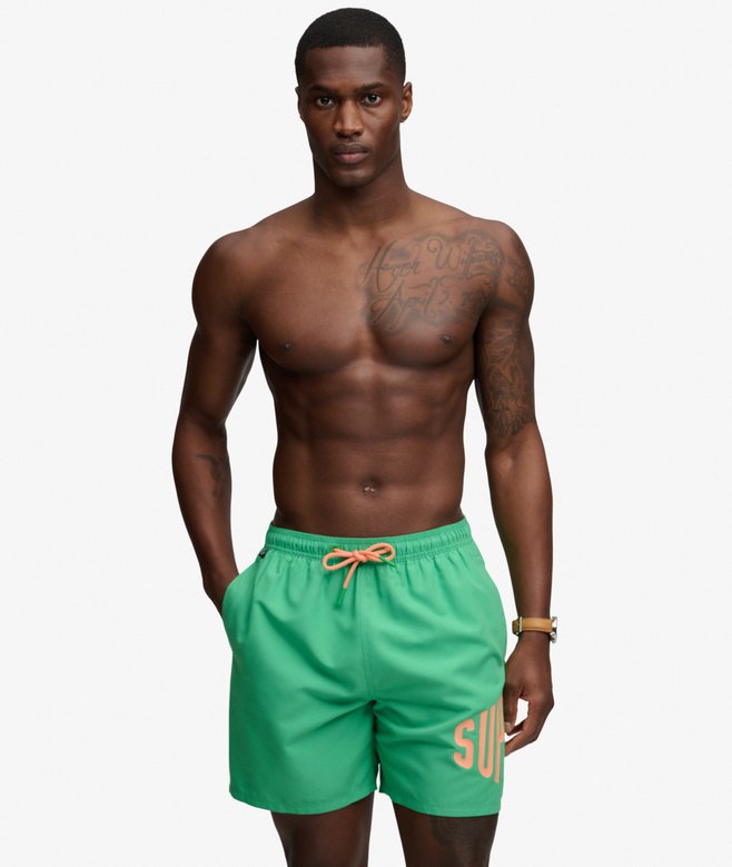 Printed Logo 16-Inch Swim Shorts More Colours Available Price £24.49 Price reduced from £34.99 to You Save 30%