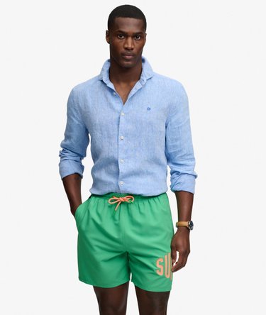 Printed Logo 16-Inch Swim Shorts Image 2