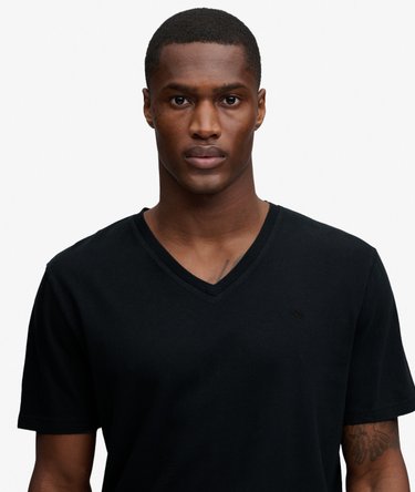 Classic Cotton Linen V-Neckline T-Shirt Image 4