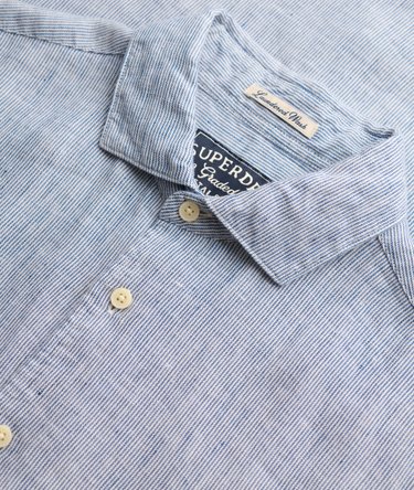 Camicia in Lino a Maniche Corte Riviera Image 6