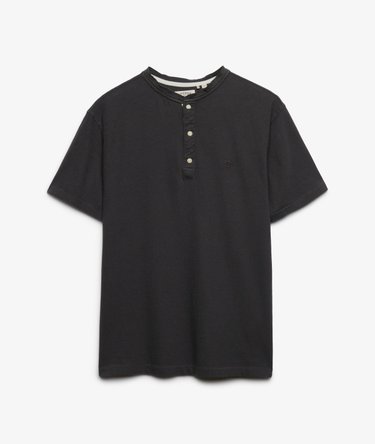 Classic Cotton Linen Short Sleeve Grandad T-shirt Image 7