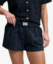 Cotton Broderie Beach Shorts