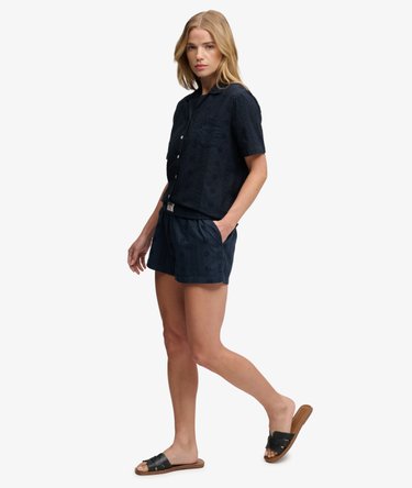 Cotton Broderie Beach Shorts Image 5