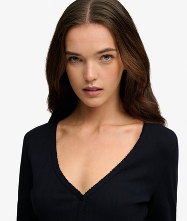 Athletic Essential Pointelle Cardigan Image 4