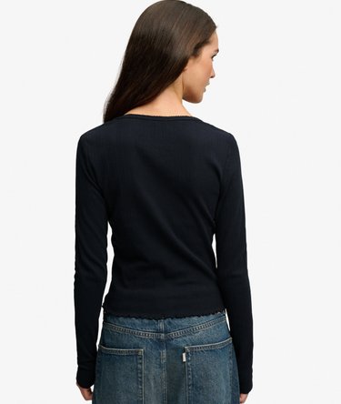 Athletic Essential Pointelle Cardigan Image 5