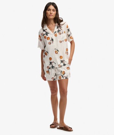 Cotton Printed Beach Shorts Image 1