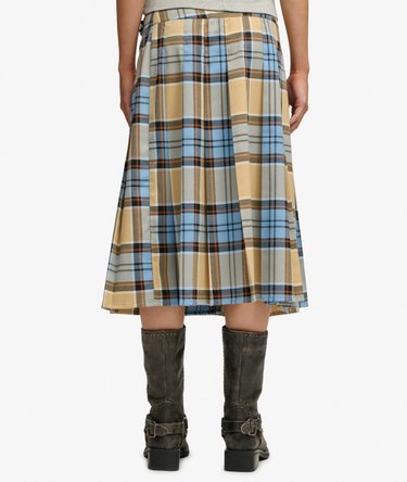 Check Pleated Midi Skirt Image 6
