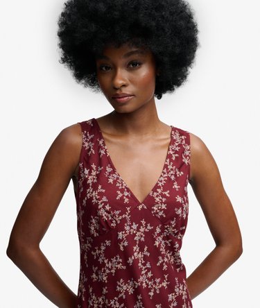 Robe Longue Imprim&eacute;e D&eacute;collet&eacute; en V Image 3