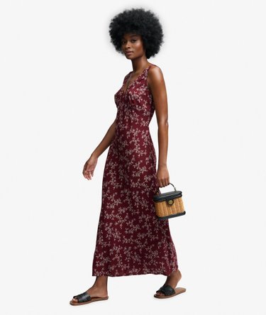 Robe Longue Imprim&eacute;e D&eacute;collet&eacute; en V Image 4